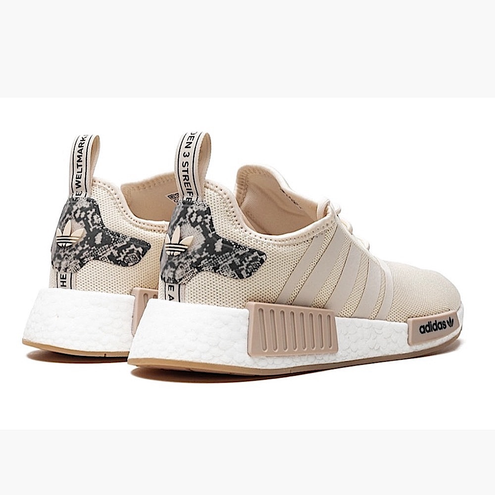 Adidas NMD_R1 Shoes Wonder White Wonder Taupe Snakeskin